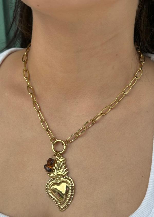 Cadena Corazon Eslabones
