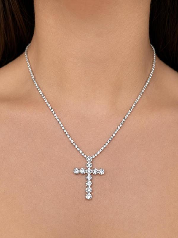 Cadena Zirconias Cruz