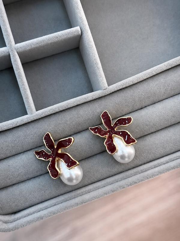 Arete Flor con Perla