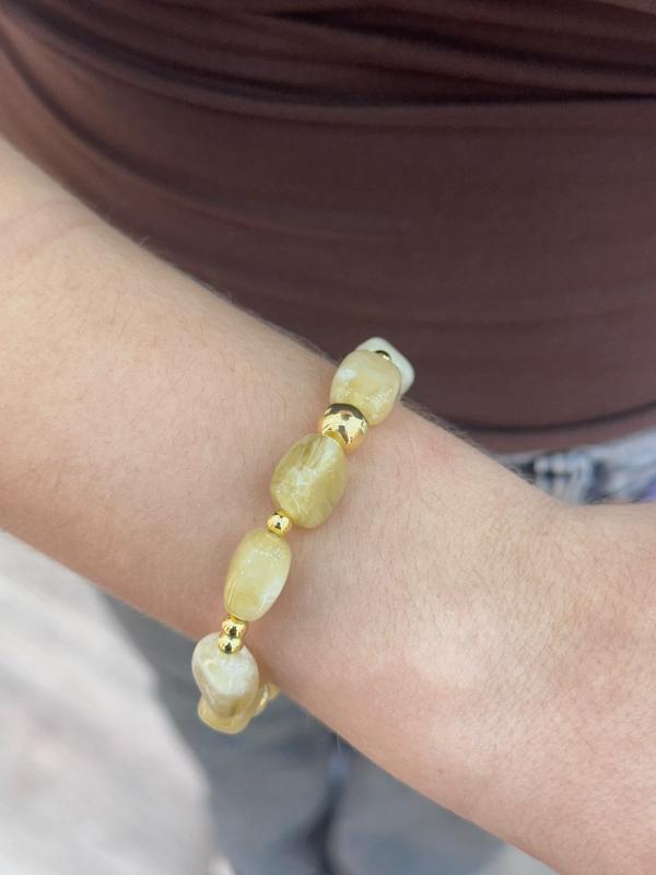 Pulsera Perlas Color Rosado