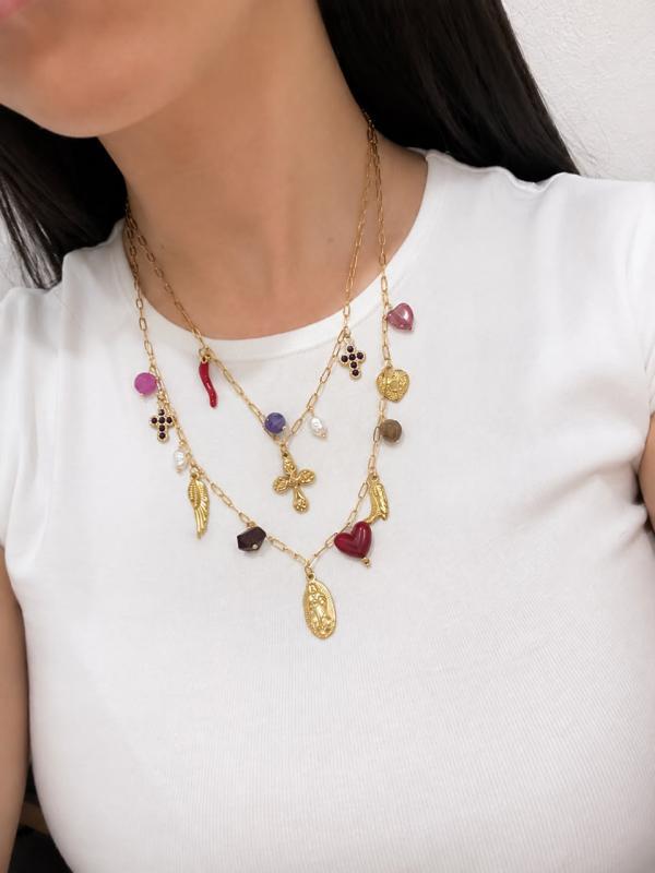 Cadena Virgen Varios Dijes