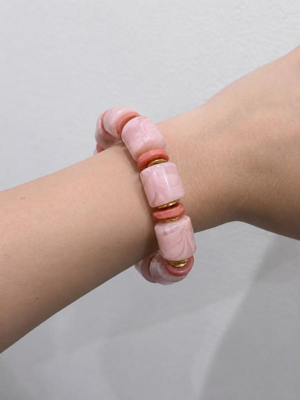 Pulsera Mármol Cilindros