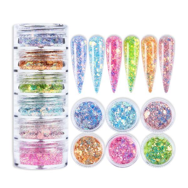 Escarcha neon para uñas