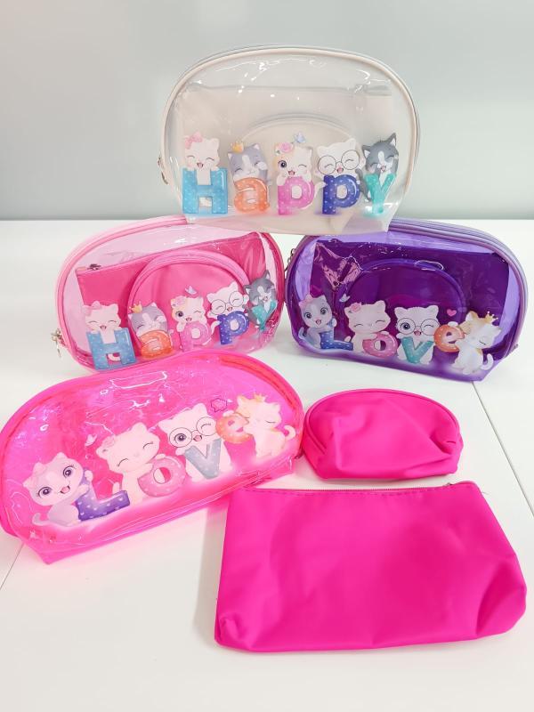Cosmetiquera 3 pcs Surtidas