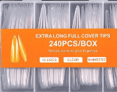 Tips de Gel 240 uds Extra Larga