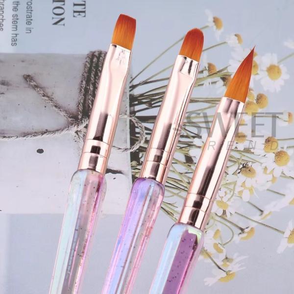 Pincel Para Uñas 3 Pcs Tornasol