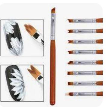 set pincel Amaderado para uñas  8pcs