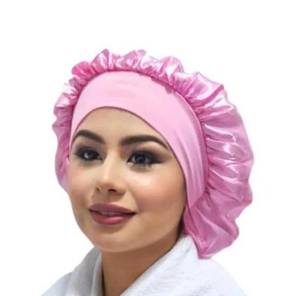 gorro satín con vincha