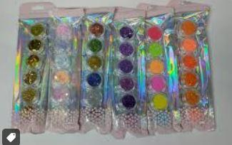 Glitter de Uñas 6pcs