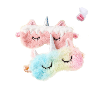 Antifaz de Peluche Unicornio