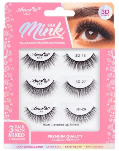 Pestañas Mink 3pares Mixtas