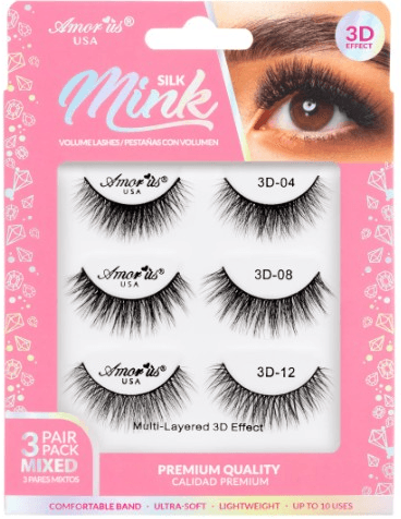 Pestañas Mink 3pares Mixtas