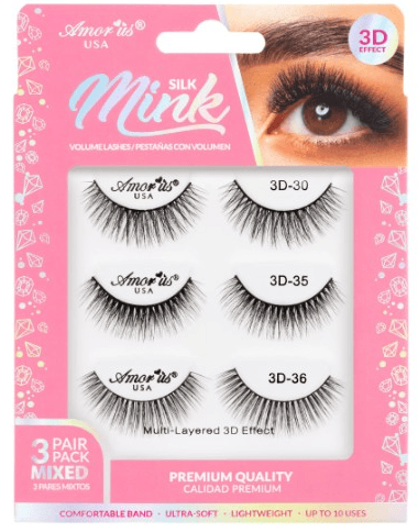 Pestañas Mink 3pares Mixtas